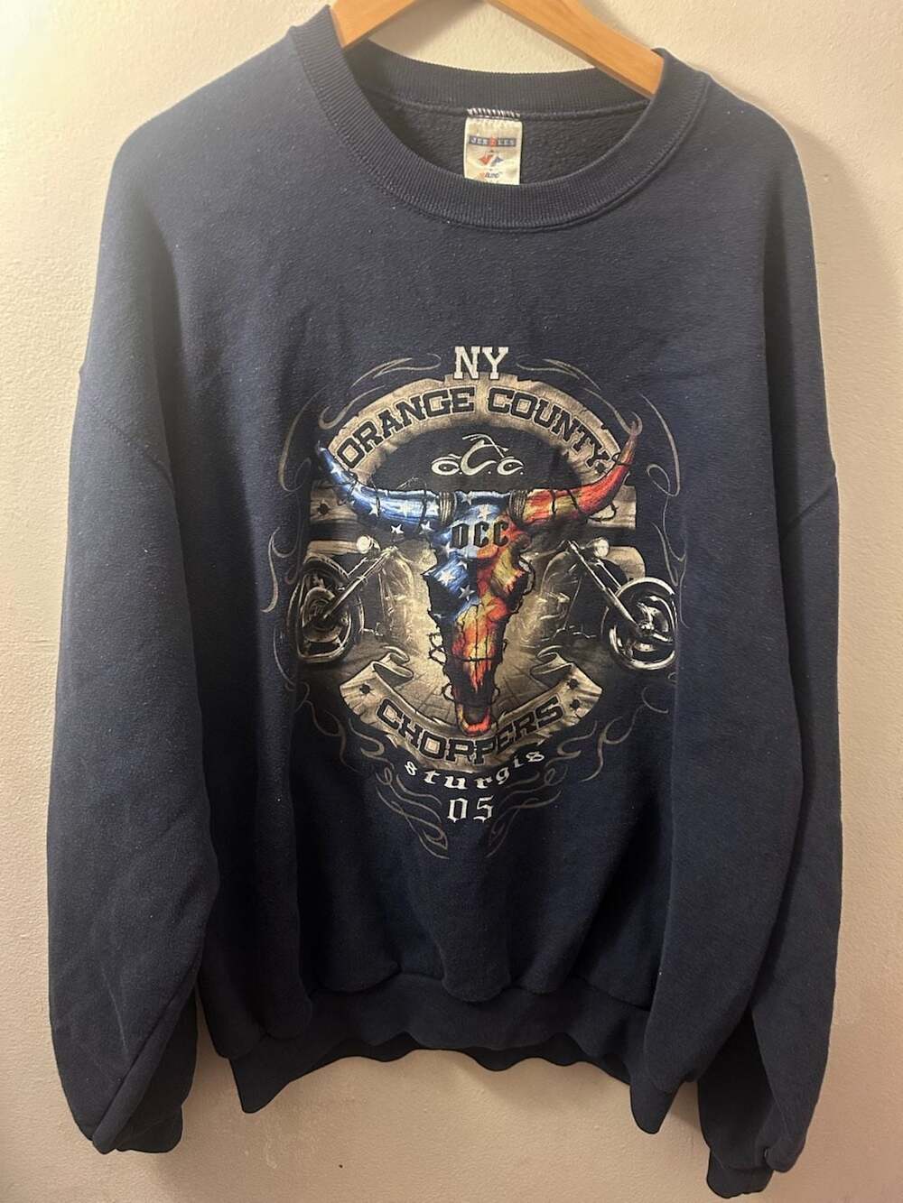 Vintage 2005 Orange County Choppers Sturgis Sweatshirt Navy Blue Size Large